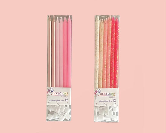 Pink Tall Candles - bannos