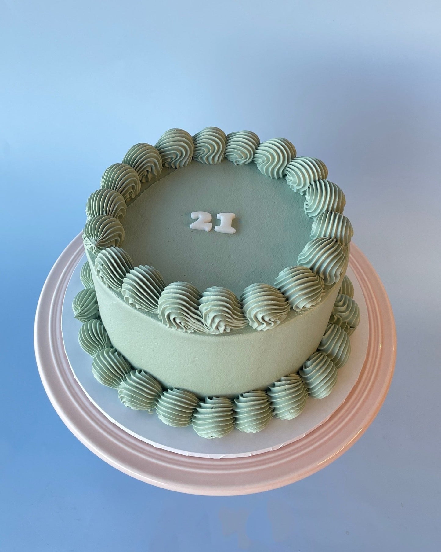 Sage Green Personalised Gelato Cake - bannos