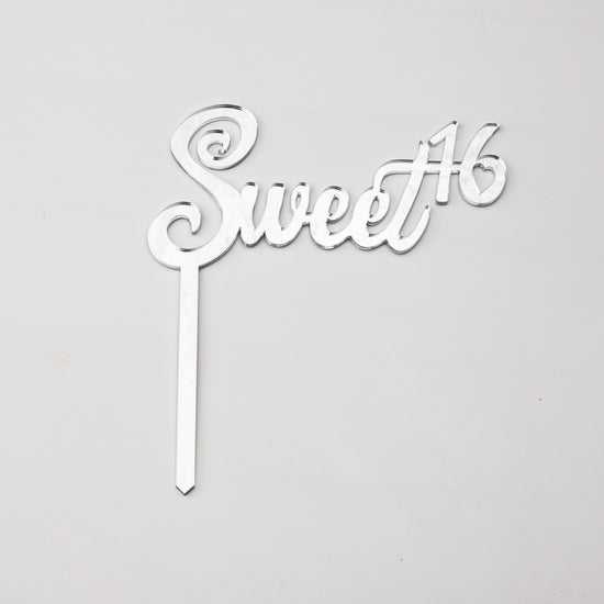 Sweet 16 Cake Topper - bannos