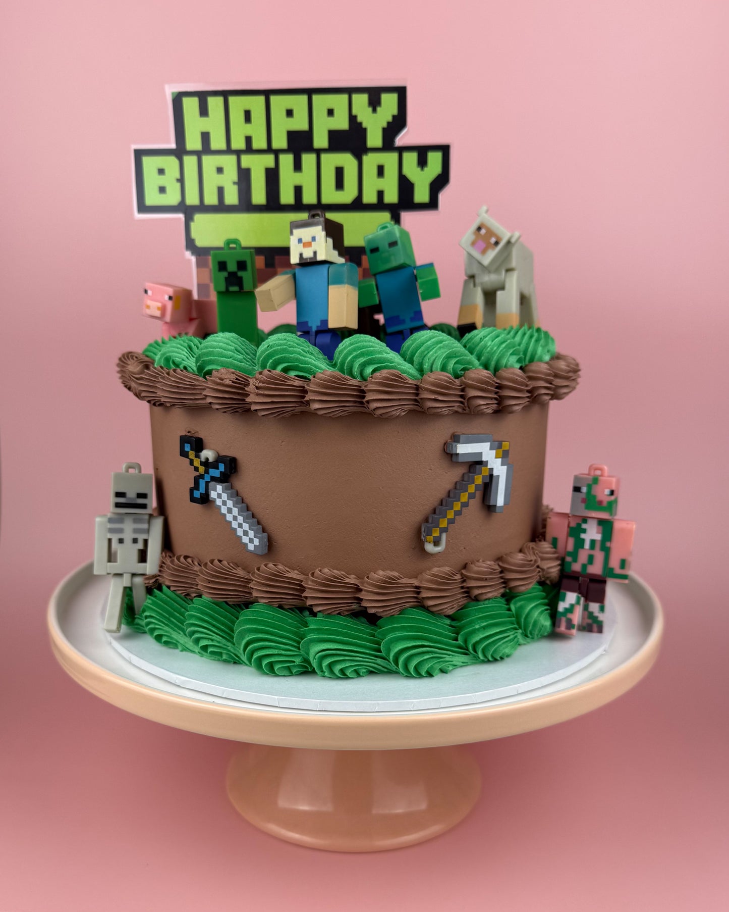 New Minecraft Birthday Cake