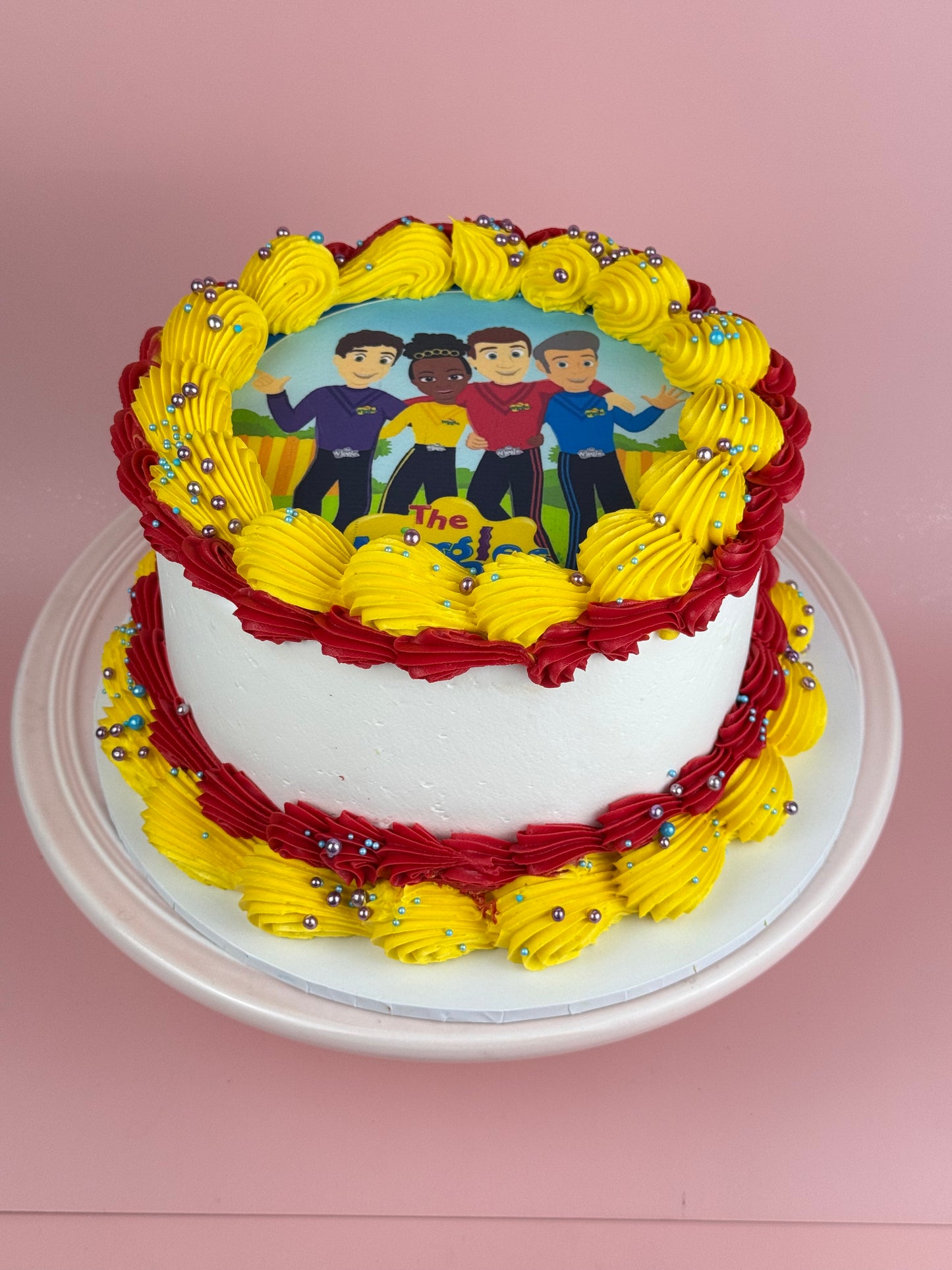 Wiggles Birthday Sponge Cake (Edible Topper)