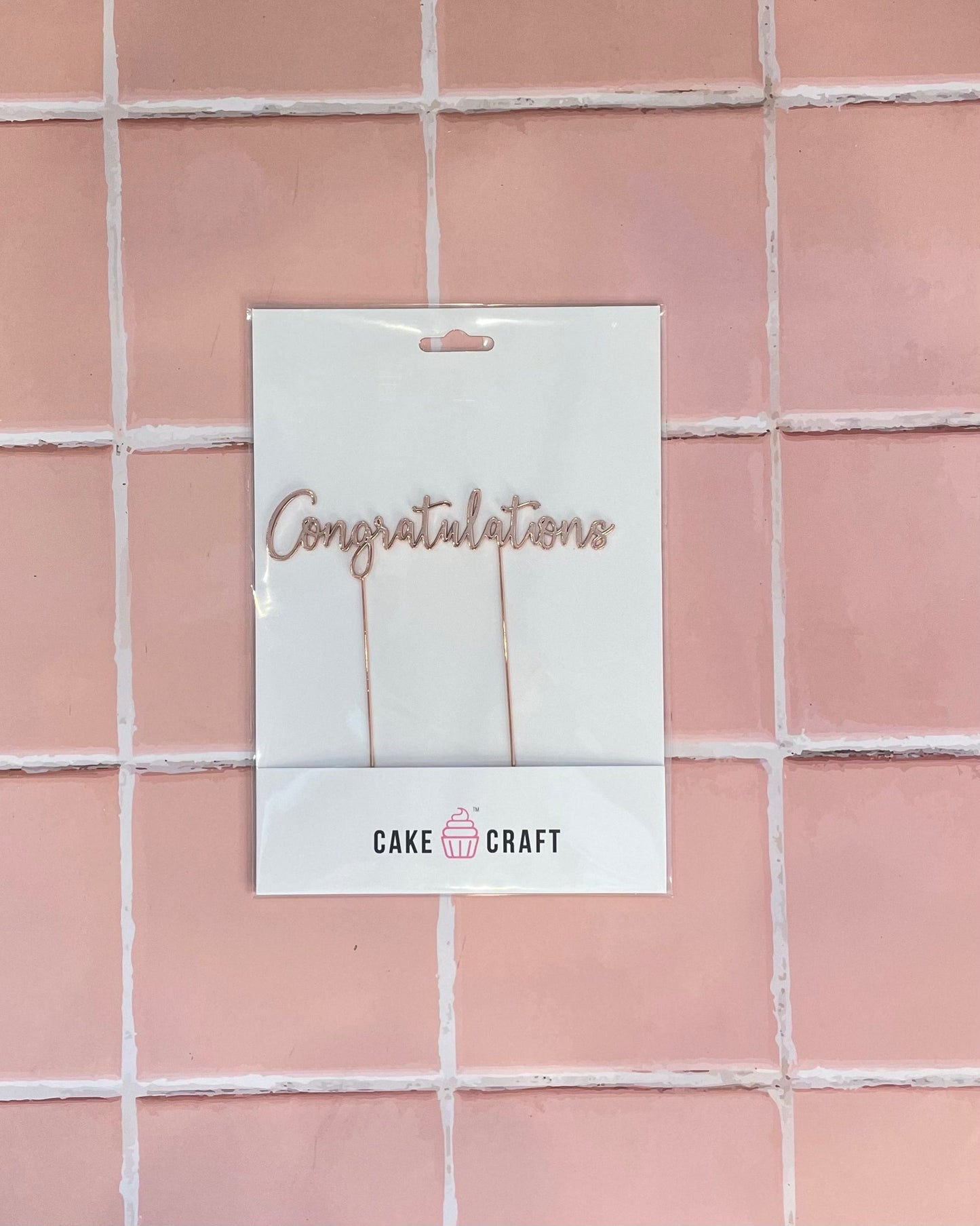 Congratulations Rose Gold Topper by Bannos