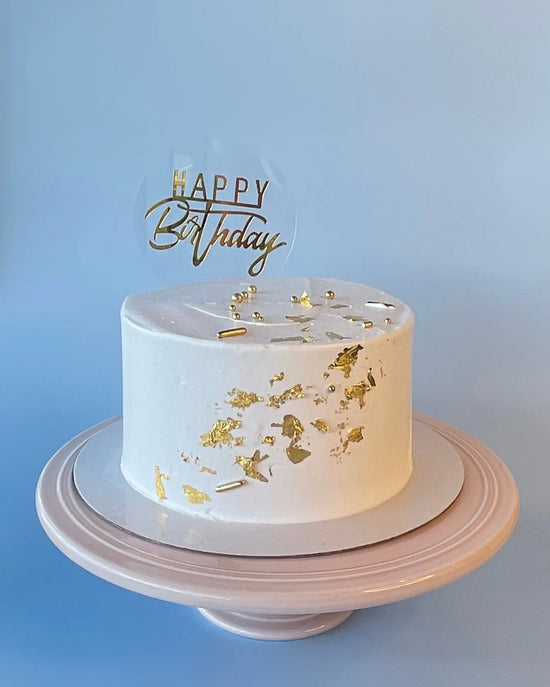 Golden Foil Birthday gelato Cake-bannos cakes-sydney delivery