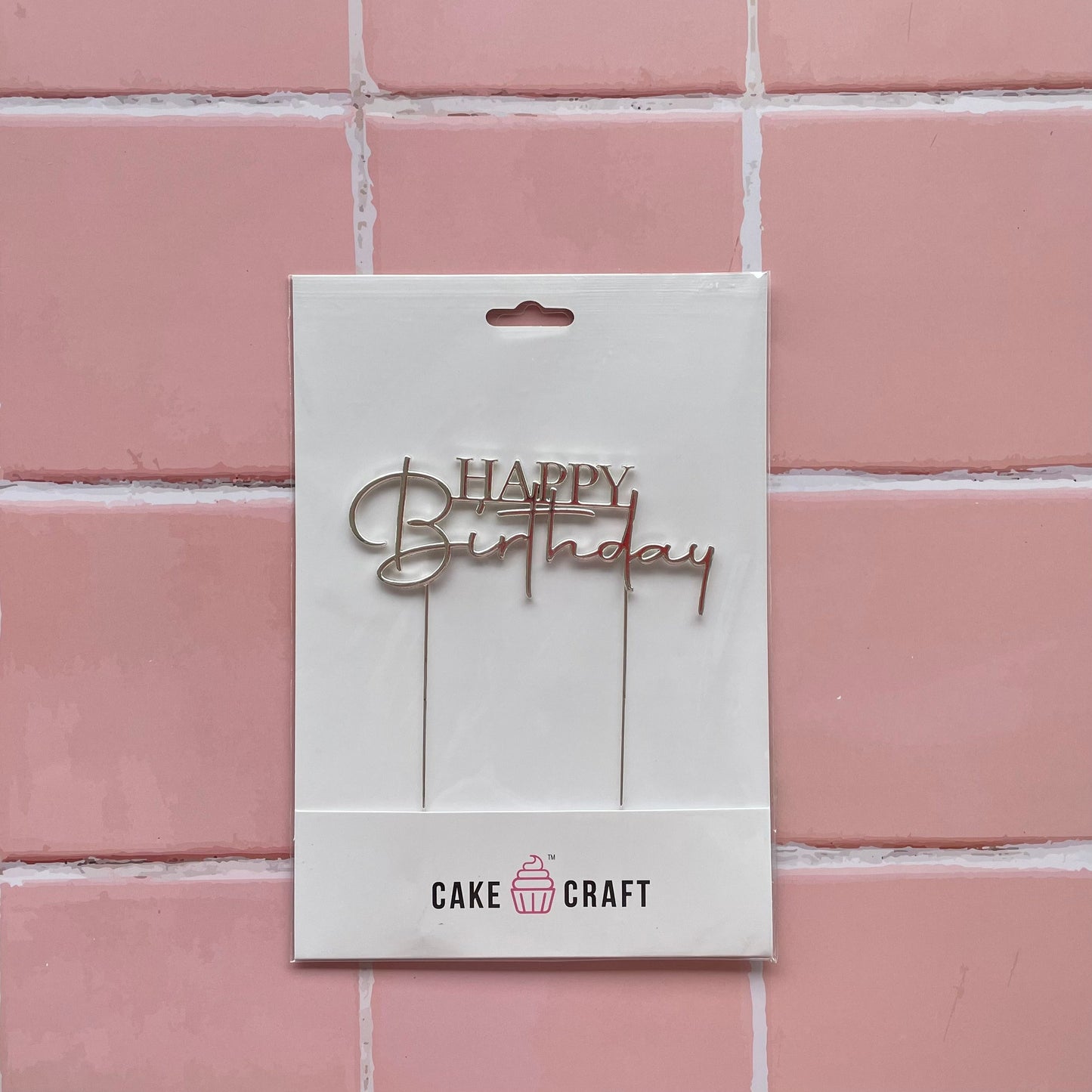 Happy Birthday Metal Silver Topper by Bannos