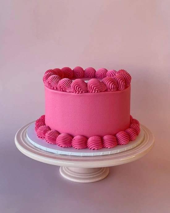 hot pink sponge cake-bannos cakes-sydney delivery