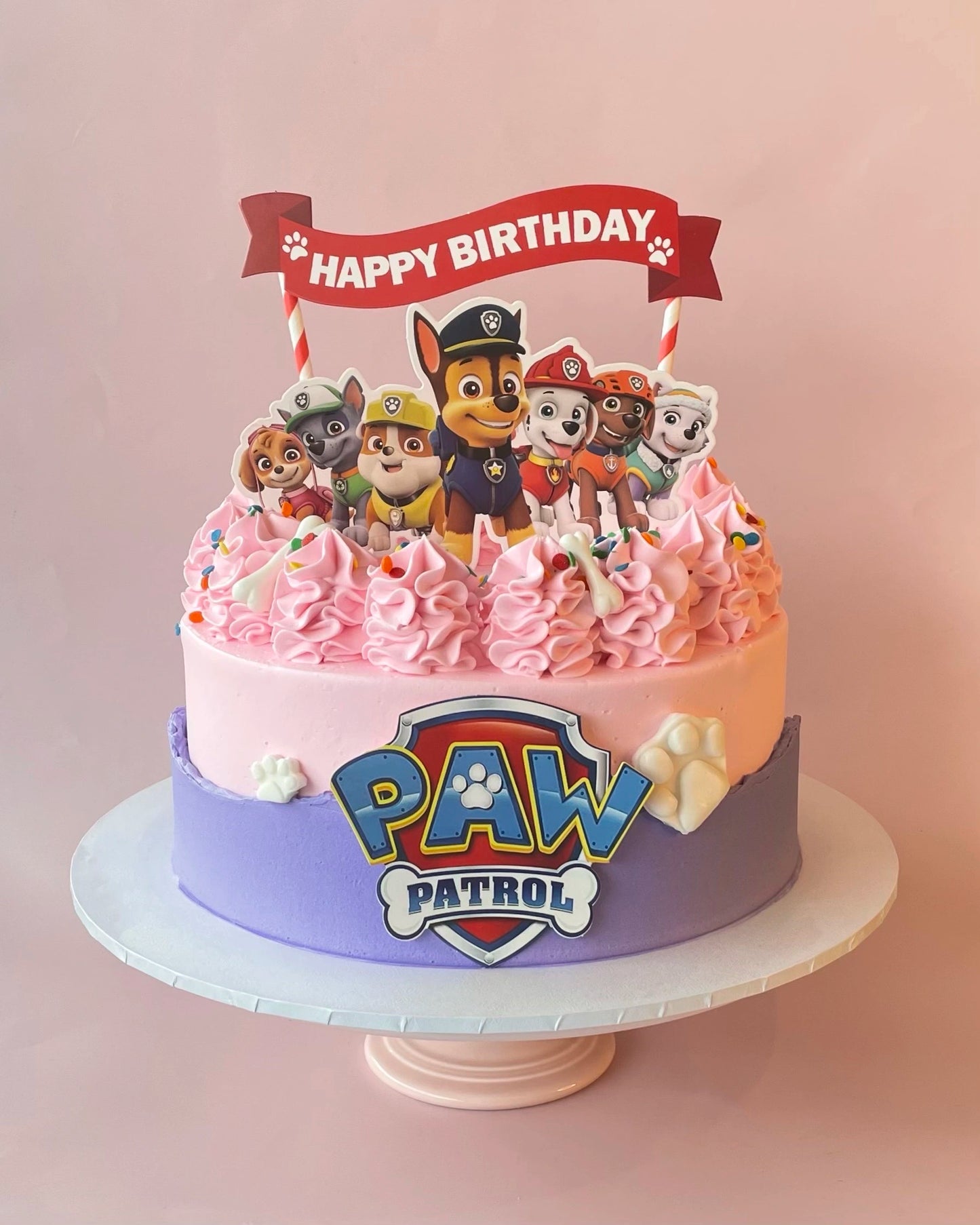Paw Patrol Pink Birthday Cake