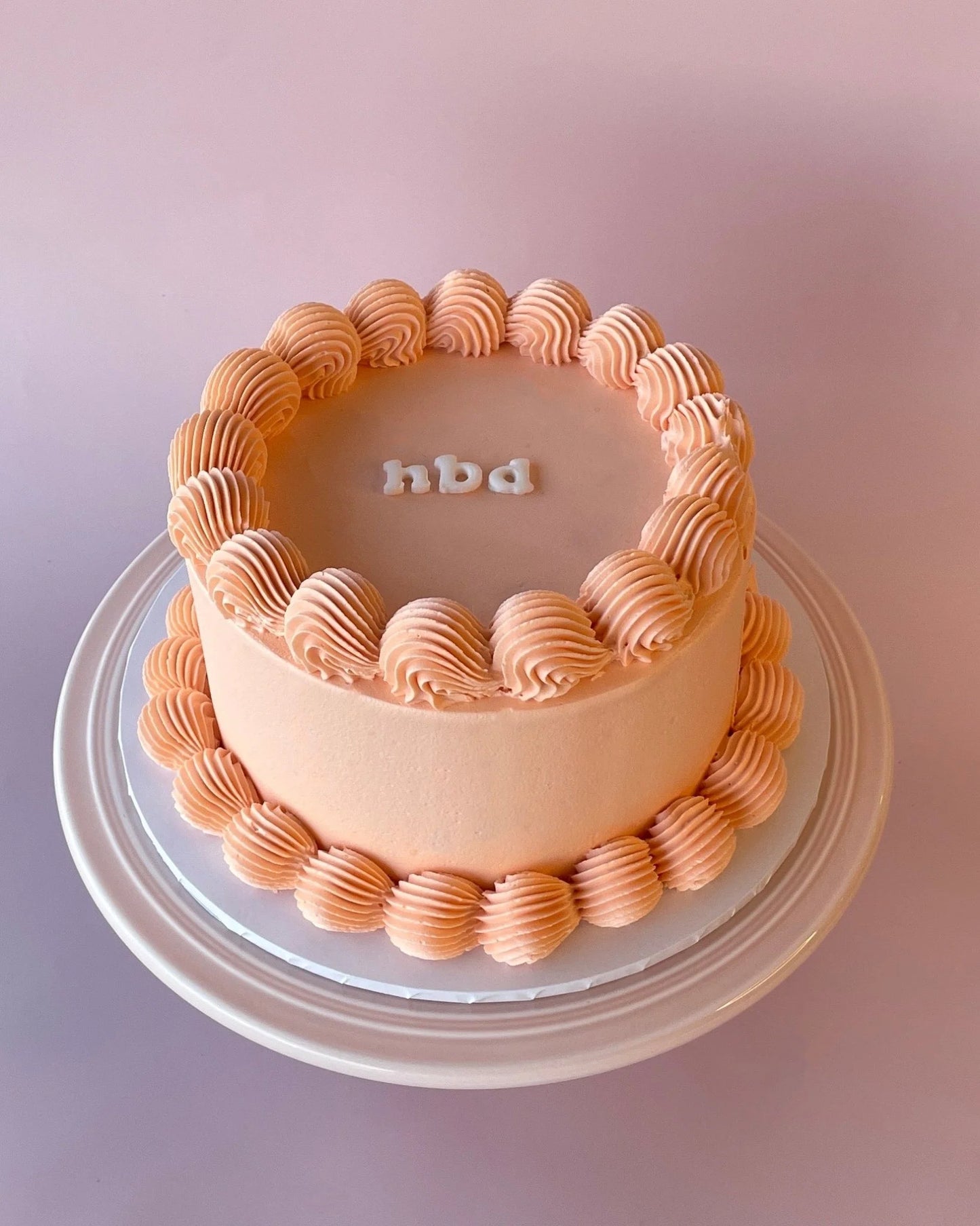 Peach Personalised Cake - bannos cakes-sydney delivery