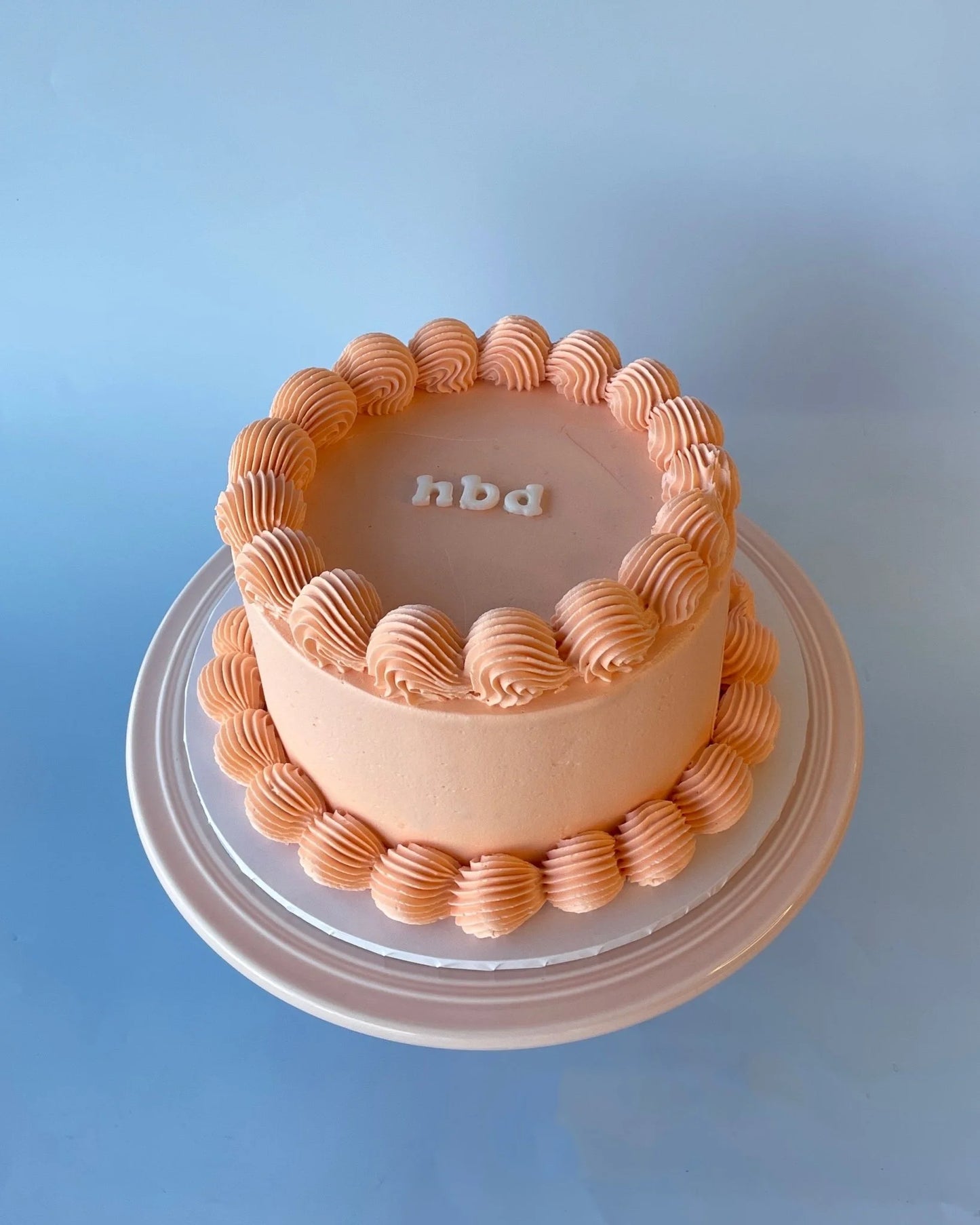 Peach Personalised Gelato Cake - bannos cakes-sydney delivery