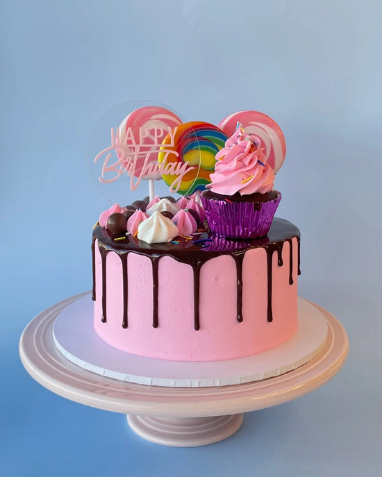 Pink Lollipop gelato Cake - bannos cakes-sydney delivery