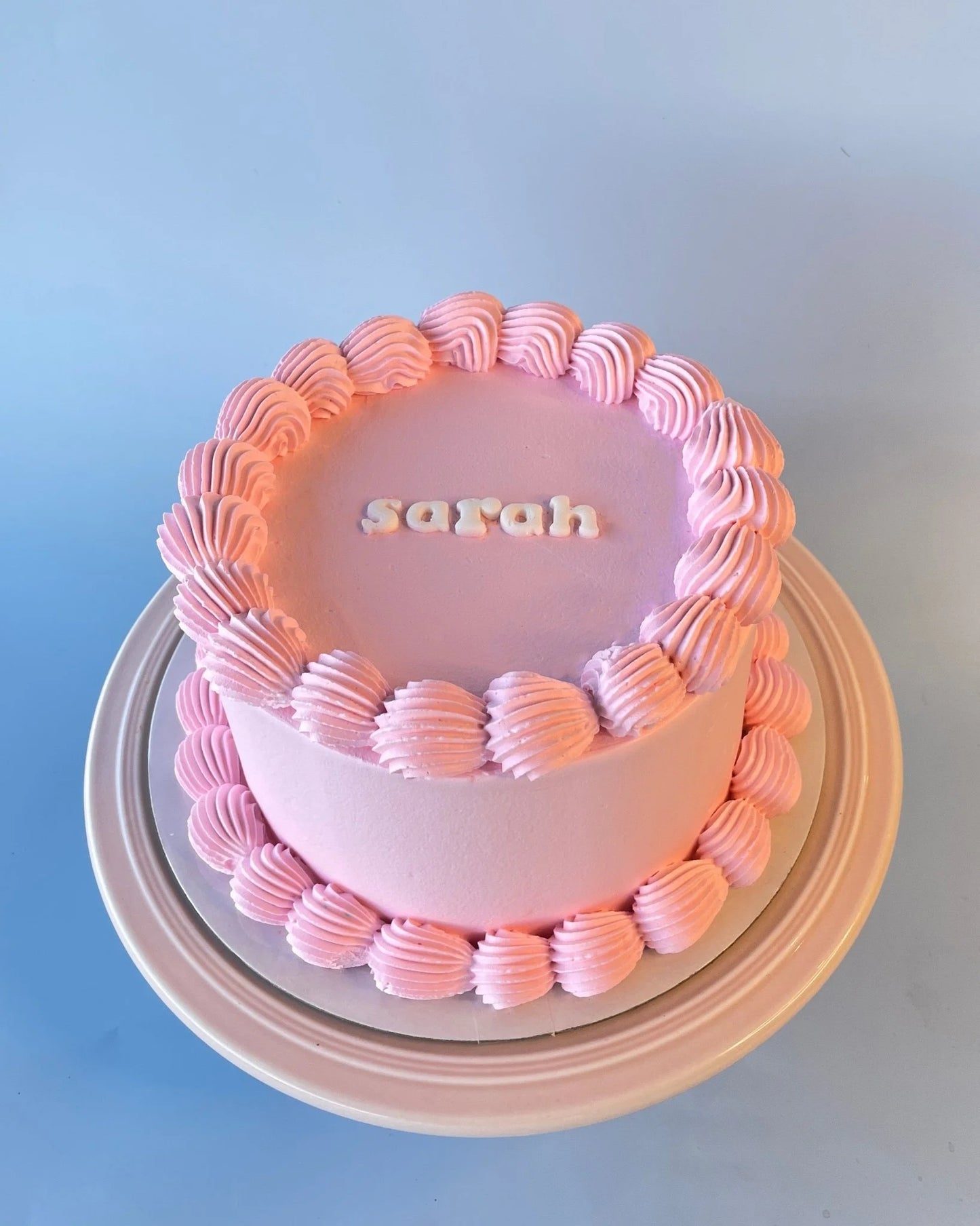 Pink Personalised Gelato Cake - bannos cakes-sydney delivery