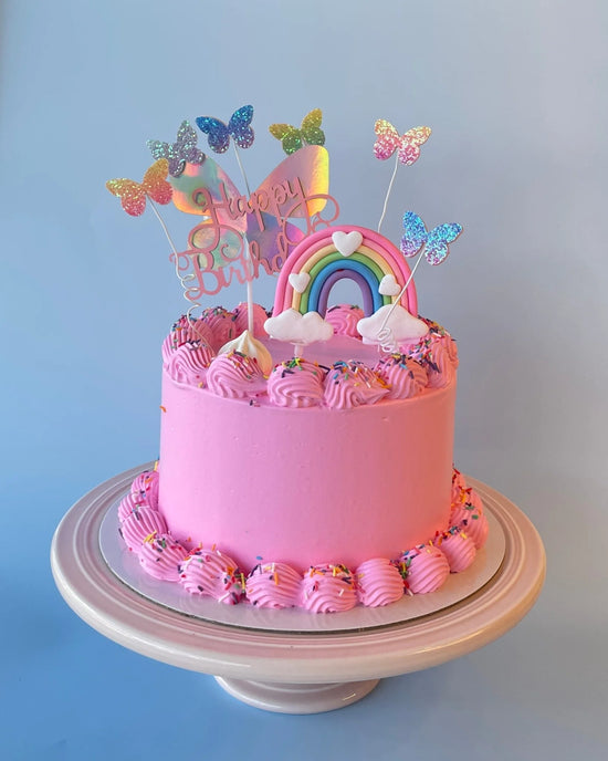 Rainbow Butterfly Gelato Cake-bannos cakes-sydney delivery