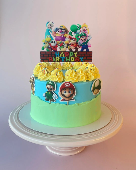 Super Mario Bros Birthday Cake-bannos cakes-sydney delivery