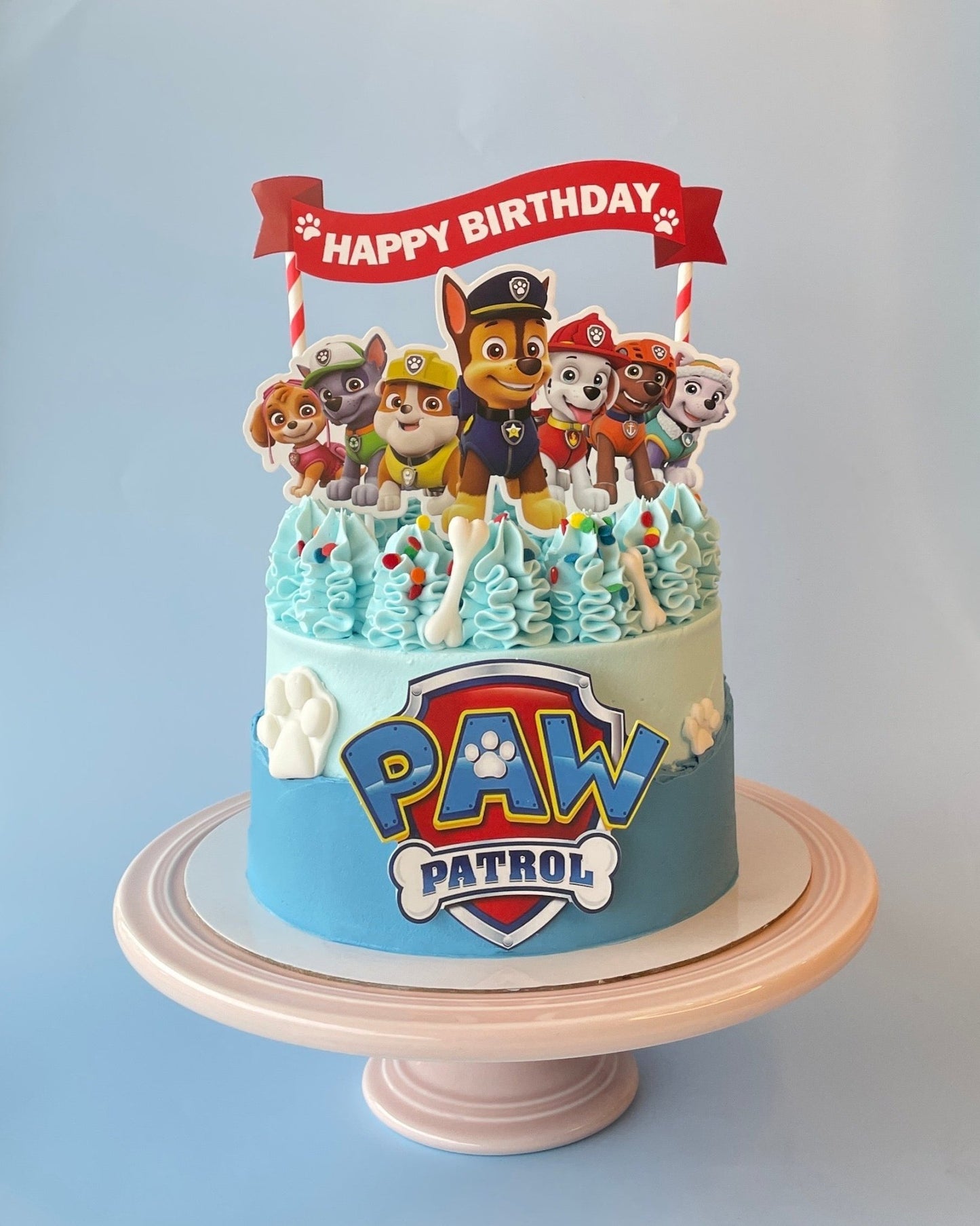 Paw Patrol Blue Gelato Cake - bannos