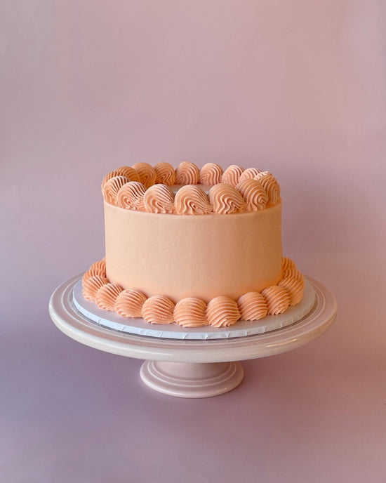 Peach Personalised Cake - bannos