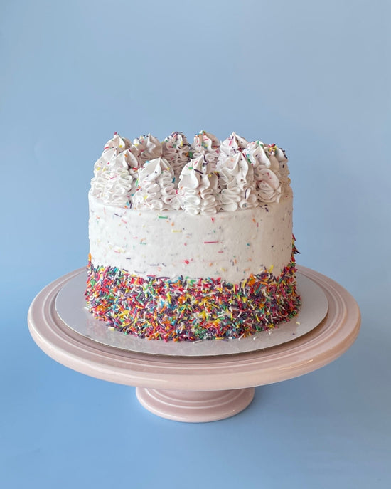 Rainbow Funfetti Gelato Cake - bannos