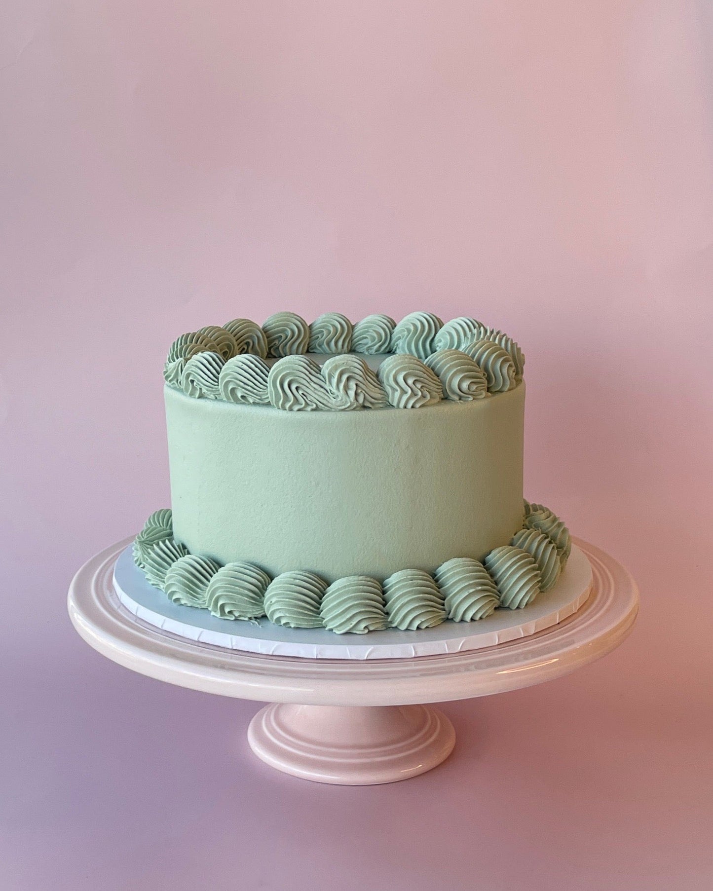 Sage Green Personalised Cake - bannos