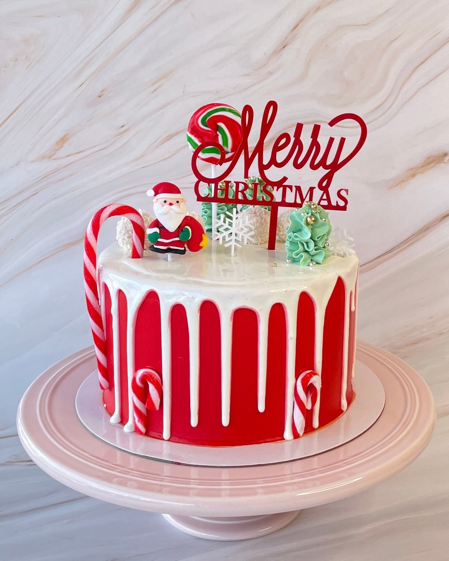 Santa Christmas Gelato Cake - bannos