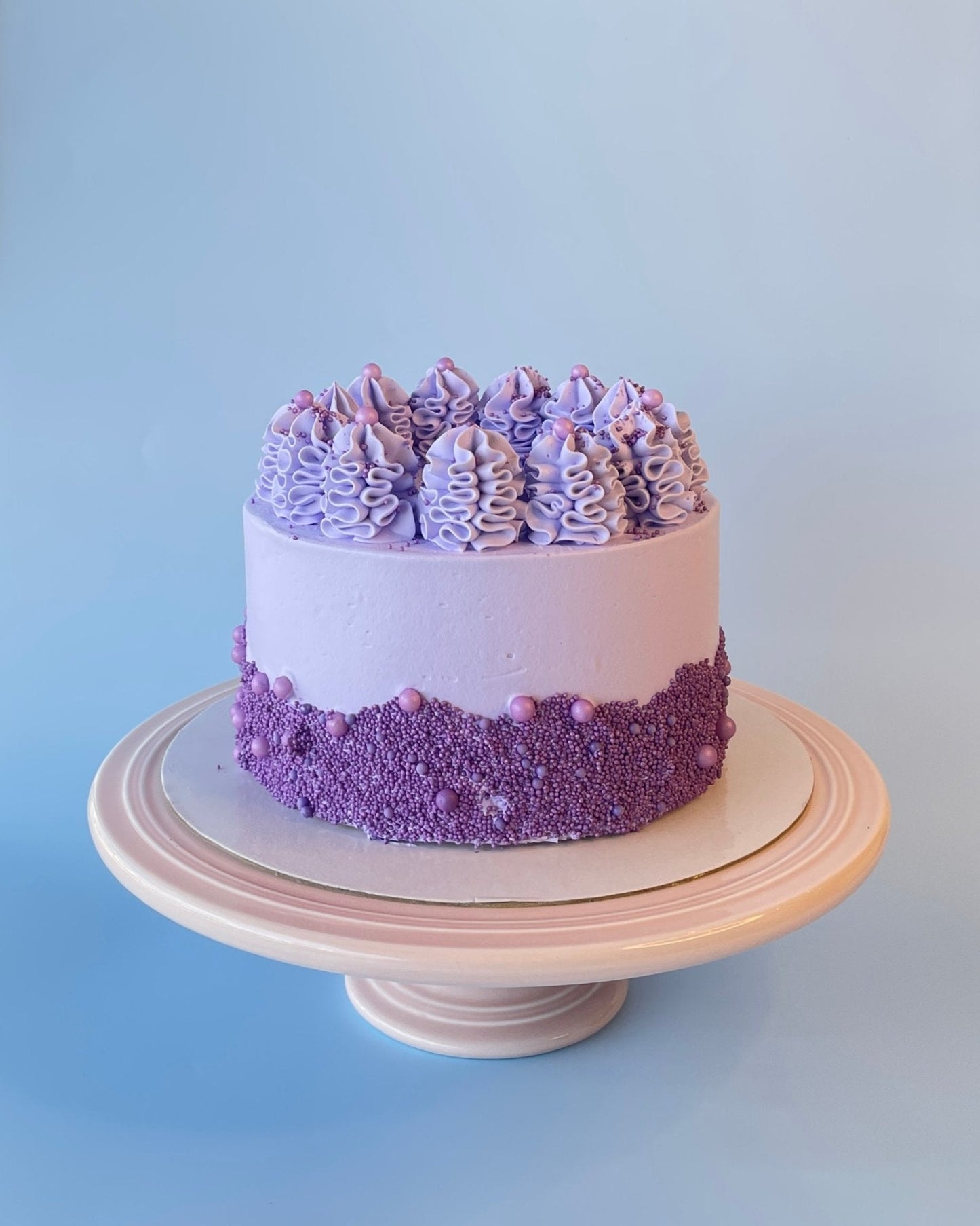 Violet Pearl Sprinkles Gelato Cake - bannos